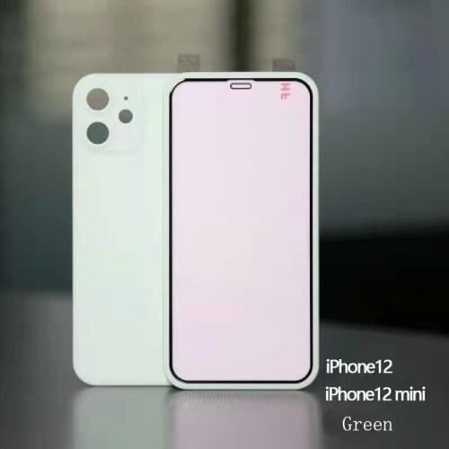 Ultra thin full body mobile phone one-piece case and tempered glass screen protector for iPhone 12 mini pro max 50pcs