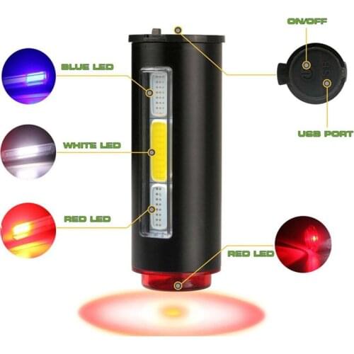 Smart Bicycle Rear Light 900mAh LED Taillight Safety Warning Cycling Portable Lights Waterproof USB Charge MTB Road Bike Lights