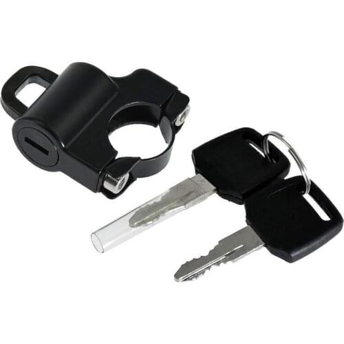 Universal Helmet Security Lock Motorcycle Motorbike 7/8 Inch Helmet Lock Handlebar Hanger Hook with 2 Keys