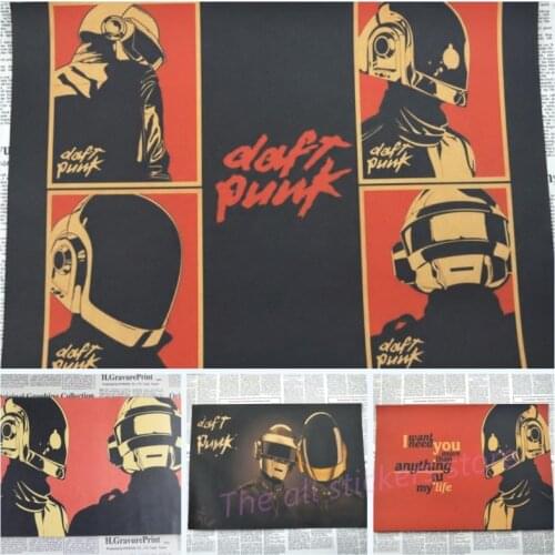 Vintage Poster Punk Daft punk band Kraft retro retro rock Poster retro poster /1036
