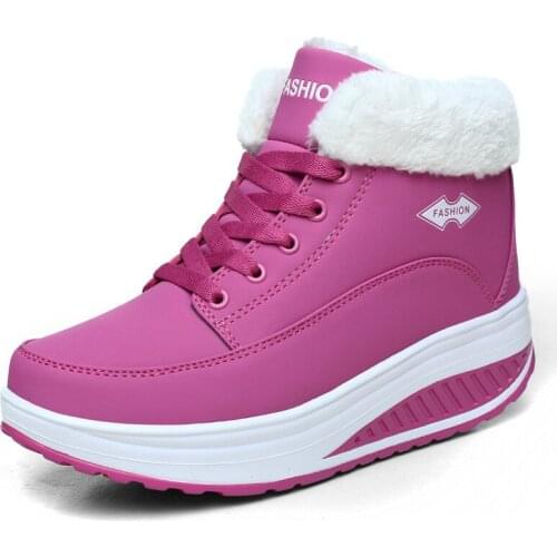 2021 New Women Boots Platform Winter Boots Female Plus Velvet Cotton Warm Snow Boots Shoes Women Ankle Booties Cusual Creepers