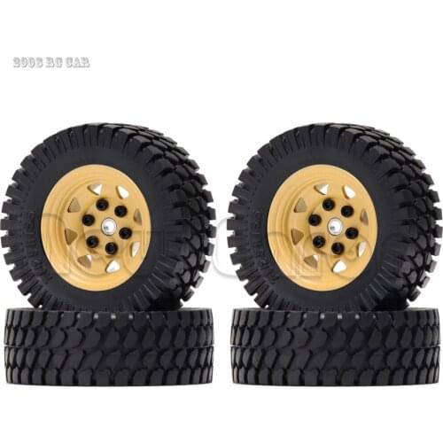 1:10 1.55 Beadlock Metal Rim & 78mm Rubber Wheel Tires for RC Crawler Car Axial AXI90069 D90 TF2 Tamiya CC01 LC70 MST JIMNY