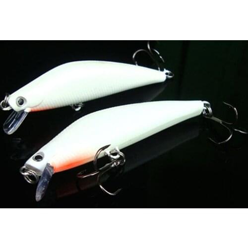 1Pc Minnow 3D Night Fishing Lure Crank Bait Hook Bass Crankbait Tackle 8.2cm Wobbler Artificial Plastic Hard Bait Fishing Tackle