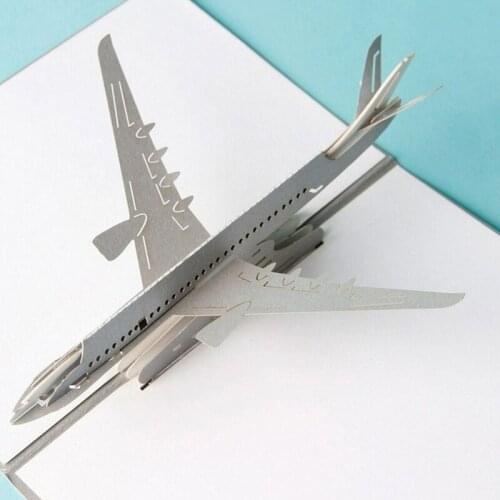 3D Pop Up Airplane Greeting Cards Christmas Birthday Valentine Invitation