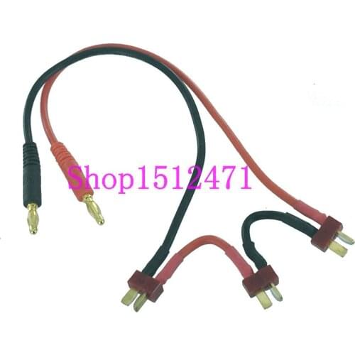 4mm banana BULLETS to 3 T-Plug Deans male series charger lead cable for RC Power