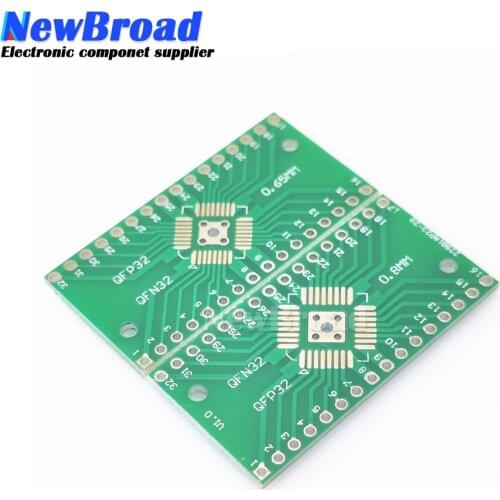 5 Pcs HTQFP QFN32 to DIP32 QFN32 0.8/0.65mm QFP32 QFP32 PQFP LQFP Adapter Plate