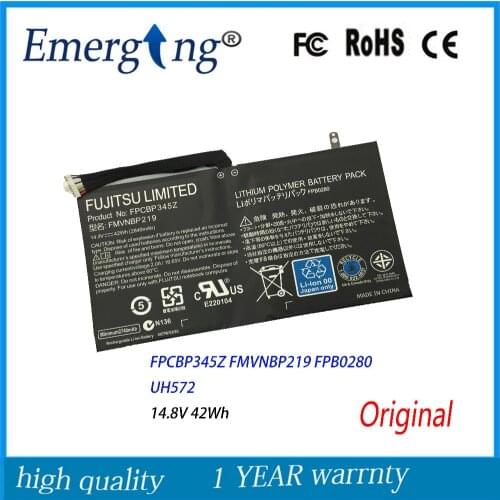 14.8V 42Wh FPCBP345Z Laptop Battery for FUJITSU FMVNBP219 FPB0280 LifeBook UH572 Ultrabook