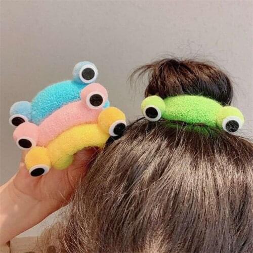 Korean Girl Hair Accessoires Frog Eyes Elastic Head Rope Colorful Thick Rubber Band Hair Tie Hairbands for Women New Scrunchies