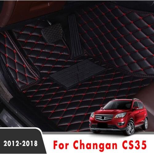 Car Floor Mats For Changan CS35 2018 2017 2016 2015 2014 2013 2012 Leather Carpets Rugs Custom Auto Foot Pads Automobile cover