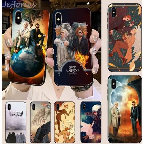 Good Omens Angel and demon Phone Case for iPhone 11 12 mini pro XS MAX 8 7 6 6S Plus X 5S SE 2020 XR