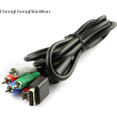 ChengChengDianWan 50pcs/lot HIGH QUALITY NEW HD Component AV Video-Audio Cable Cord for Playstation 2 3 PS2 PS3 Slim