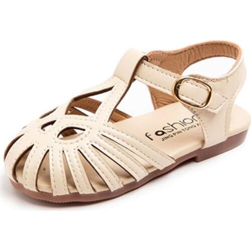 Childrens Hollow Cute Princess Shoes Sandals Girls 2021 Summer Baby Soft-soled Toddler Chanclas Verano Soft Bottom Breathable