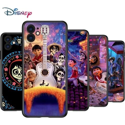 Movie-Coco Silicone Black Cover For Apple IPhone 12 Mini 11 Pro XS MAX XR X 8 7 6S 6 Plus 5S SE Phone Case