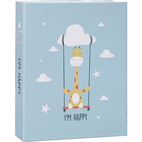 Cartoon Print 7" Photo Album 100 Photos Memory Books Horizontal and Vertical Portable Family Photo Scrapbook Album Home Retailsa