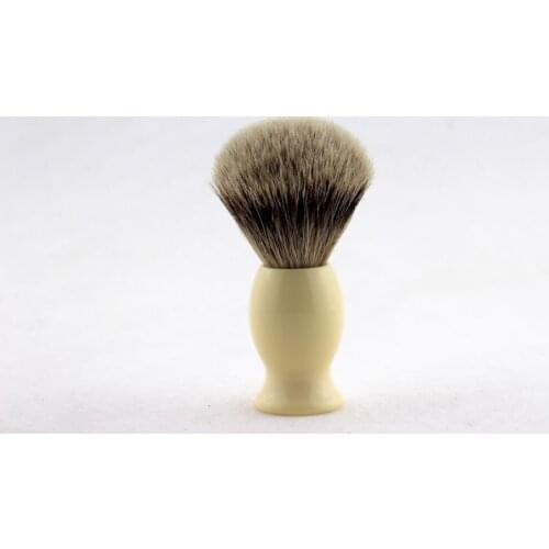 FS-#SI19-IV66, 100% Silvertip Badger Shaving Brush with Cream Color Handle, Knot 19mm+FREE STAND+FREE SHIPPING