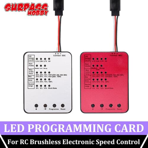 SURPASS HOBBY Programing Card KK ESC Series LED Program Cards Electronic Speed Control for 25A/35A/45A/60A/80A/120A ESC RC Car
