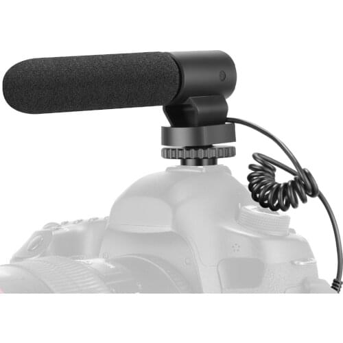 Neewer Condenser Video Interview Microphone with Double Internal Mics Windscreen and Audio Cable for iPhone Smartphone/Camera