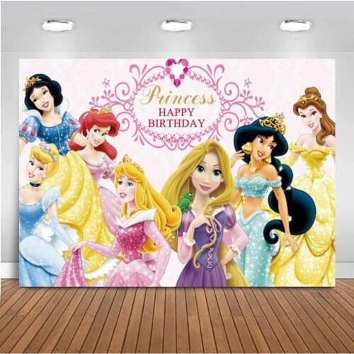 Beauty Birthday Party Background Photo Princess Happy Birthday Photography Backdrop Children Birthday Party Studio