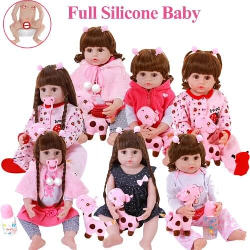 Kids Toys Doll 22inch 56cm Full Body Silicone Bebe Reborn Baby Alive Bath Toy Playmate Realistic Menina Cute Toddler Child Gifts