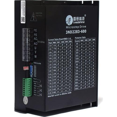 Leadshine 3 Phase Stepper Motor Driver 3ND2283-600 Input Voltage VAC150-220V Match with 110 / 130Motor