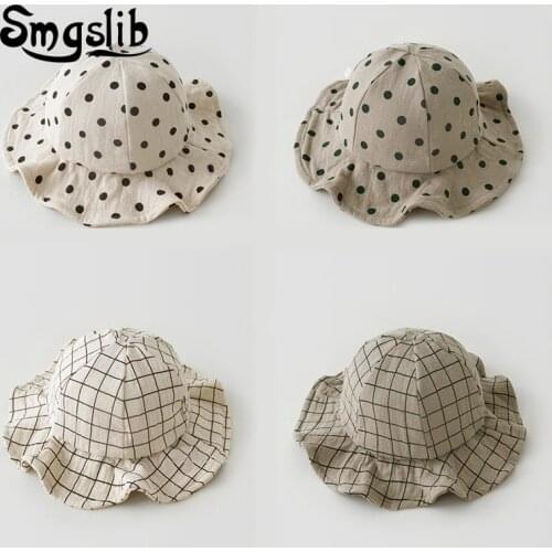SMGSLIB 2021 Summer Unisex Cotton Bucket Hats Baby Sunscreen Panama Hat Boy Sunbonnet Fedoras Outdoor Fisherman Hat Beach Cap