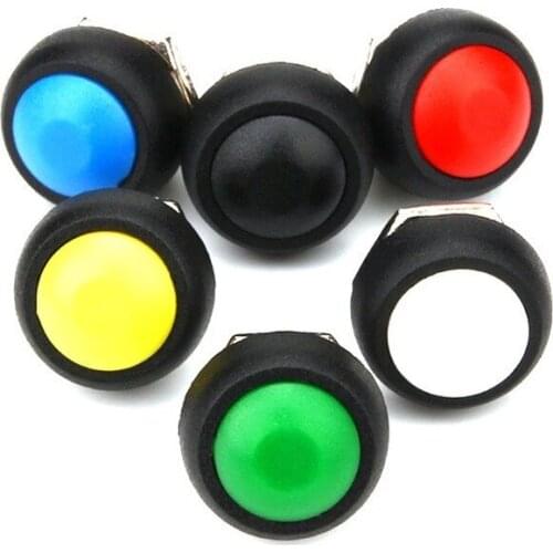 Mini Switch 12mm 1A waterproof switch pbs33b 12v momentary Push button Switch reset Non-locking pbs-33b