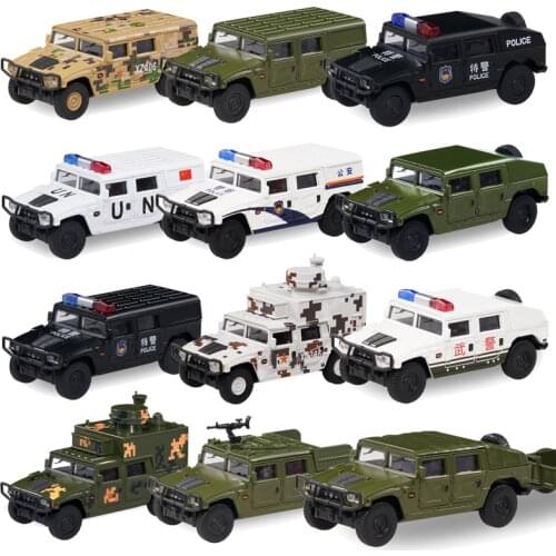 1/64 XCARTOYS Alloy Dongfeng Warrior Generation Military Off-road Vehicle Armored Alloy Finished Car Model Childrens Toy