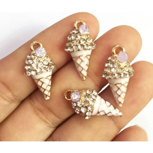 Fashion Mini Order 10PCS Fruit Ice Cream Oil Drop Alloy Charms DIY Jewelry Enamel Necklace Pendant Floating Locket Charm