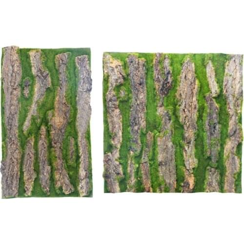 New Wall Decoration Green Plant Bark with Moss DIY Artificial Bark Indoor Pipe Decoration for Water Pipe Pillar Cover Festival
