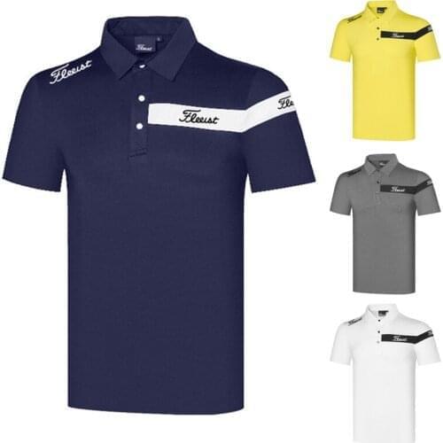 Golf Wear Mens T-shirt Fashion Sports Short Sleeve Shirts Golf Wear Dry Fit Breathable Polo Shirts for Men