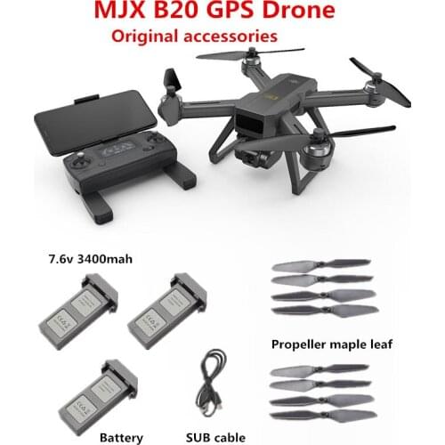 Original MJX B20 GPS Drone Quadcopter Spare Part 7.6v 3400mah Battery Propeller Props Blade Cover B20 Quadcopter Accessories
