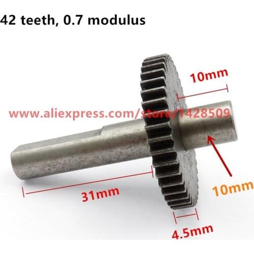 Main gear mini Alloy Steel gear 0.7 modulus 42 teeth for diy reduction gear box