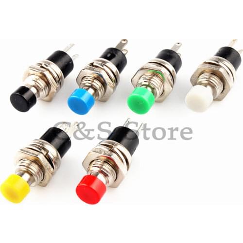 50pcs PBS-110 7MM Momentary Push Button Switch Press The Reset Switch Momentary ON OFF Push Button Micro Switch Normally Open NO