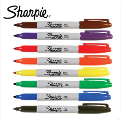 8 Pcs/Lot Original Sanford Sharpie Eco-friendly Fine Point Permanent Art Marker Pens 8 Colors Set Paint Marker papelaria caneta