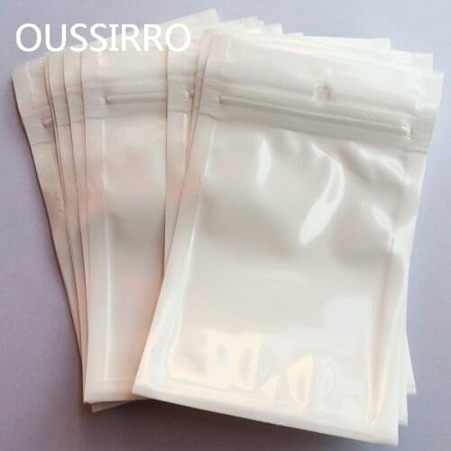 20PCS Waterproof Translucent Pearl Film Ziplock Bags Candy Package Plastic Bags For Jewelry Digital Polyethylene Bags For Pack