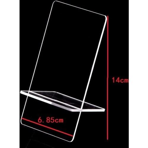 Clear Acrylic Mobile cell phone display stand holder racks Universal stand phone For Welcome Custom logo 50Pcs SN3491