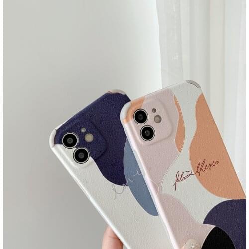 Rectangle Phone Case For iPhone 12 11 Pro Max X XS MAX XR SE 2020 7 8 6 6S Plus Liquid Silicone Back Funda Soft Protect Cover