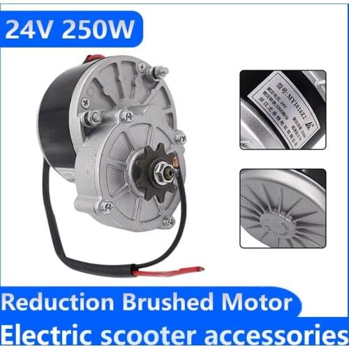 24V 250W DC Motor Regulator Motor Controller 1016 Reduction Brushed Motor for 22-28 Electric Bicycle E-bike Scooter Accessories