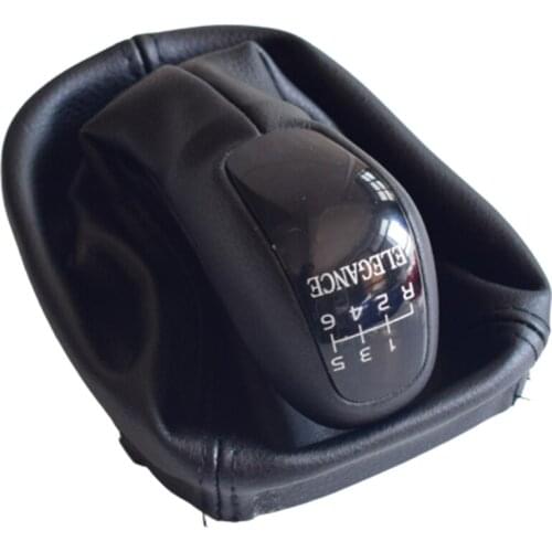 Gearshift Lever Knob Stick Shifter Leather Gaitor Boot Dustproof Cover for Mercedes Bens C-Class W203 S203 5 6 Speed