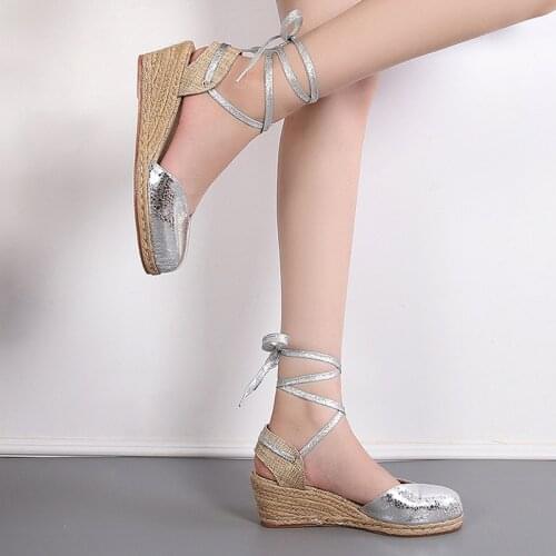 MCCKLE Women Wedges Sandals Ankle Strap Woman Espadrilles Narrow Band Closed Toe Female Summer Shoes Ladies Platform Sandal New