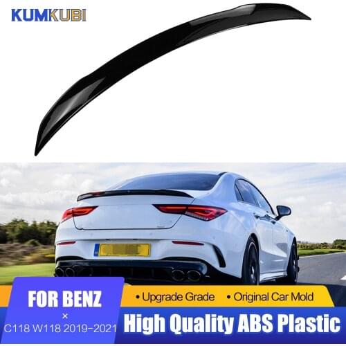 C118 Rear Spoiler For Mercedes Benz CLA Class W118 2019-2021 CLA250 CLA200 CLA220 ABS Spoiler Car Rear Wing Lip Trunk Spoiler