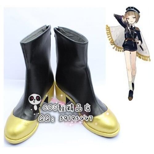 Touken Ranbu Midare Toushirou Black Halloween Girls Cosplay Shoes Boots X002