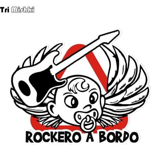 Tri Mishki WCS344# 13*16cm baby rocker on board spanish rockero a bordo car sticker Decals Motorcycle Accessories Stickers