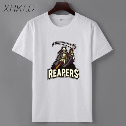 XHKLD Brand skull T-shirt Skeleton gun tees Gothic Punk Tee vintage rock tshirts anime Summer print O-Neck tops Homme Clothes