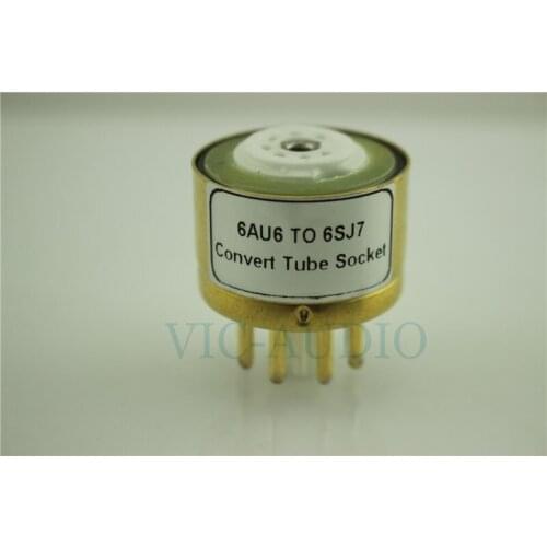 1PC 6AU6(Top) TO 6SJ7(Bottom) 9Pins TO 8Pins Tube DIY Audio Vacuum Tube Adapter Socket Converter Free Shipping