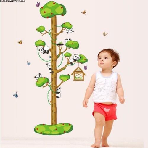 1PCS High Quality Panda Height Measure Wall Sticker Kids Rooms Growth Chart Nursery Room Decor Wall Decals Art large 90*60cm