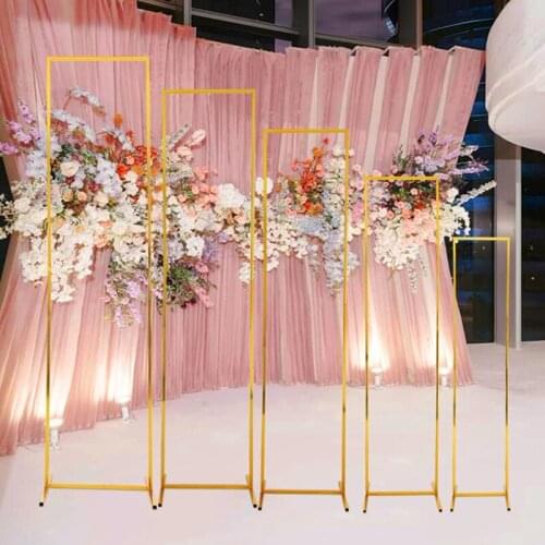 2021 New wedding Arch beveled edge geometric screen stage decoration wedding three-dimensional flower stand arch decoration