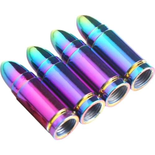 4PCS Car Motorcycles Bicycle Aluminum Tire Valve Stem Caps Colorful