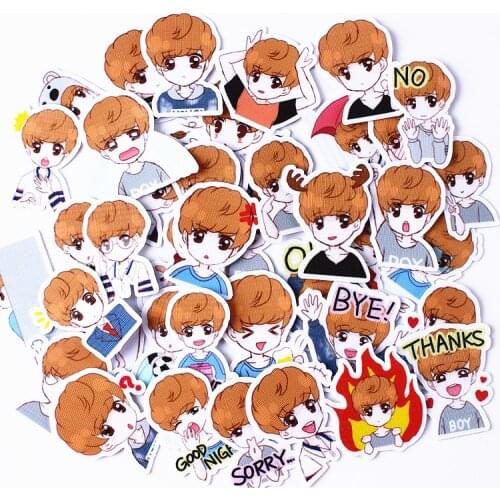 40pcs Creative kawaii self-made Comics boy stickers beautiful stickers /decorative sticker /DIY craft photo albums