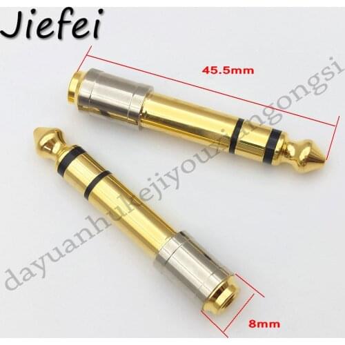 50-300Pcs New Jack Headphone Audio Adapter Microphone Connector 6.3mm 6.35mm 1/4" Male To 3.5mm 1/8" Female Stereo Plug